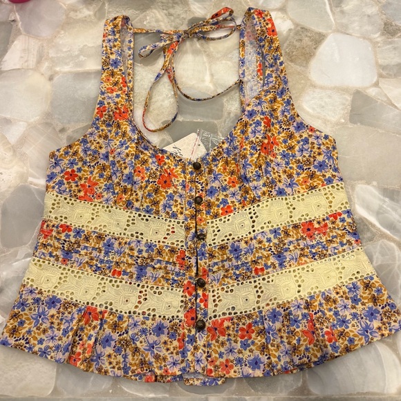 Free People Revolve Kiana Lace Printed Tank - NWT! - Picture 3 of 8